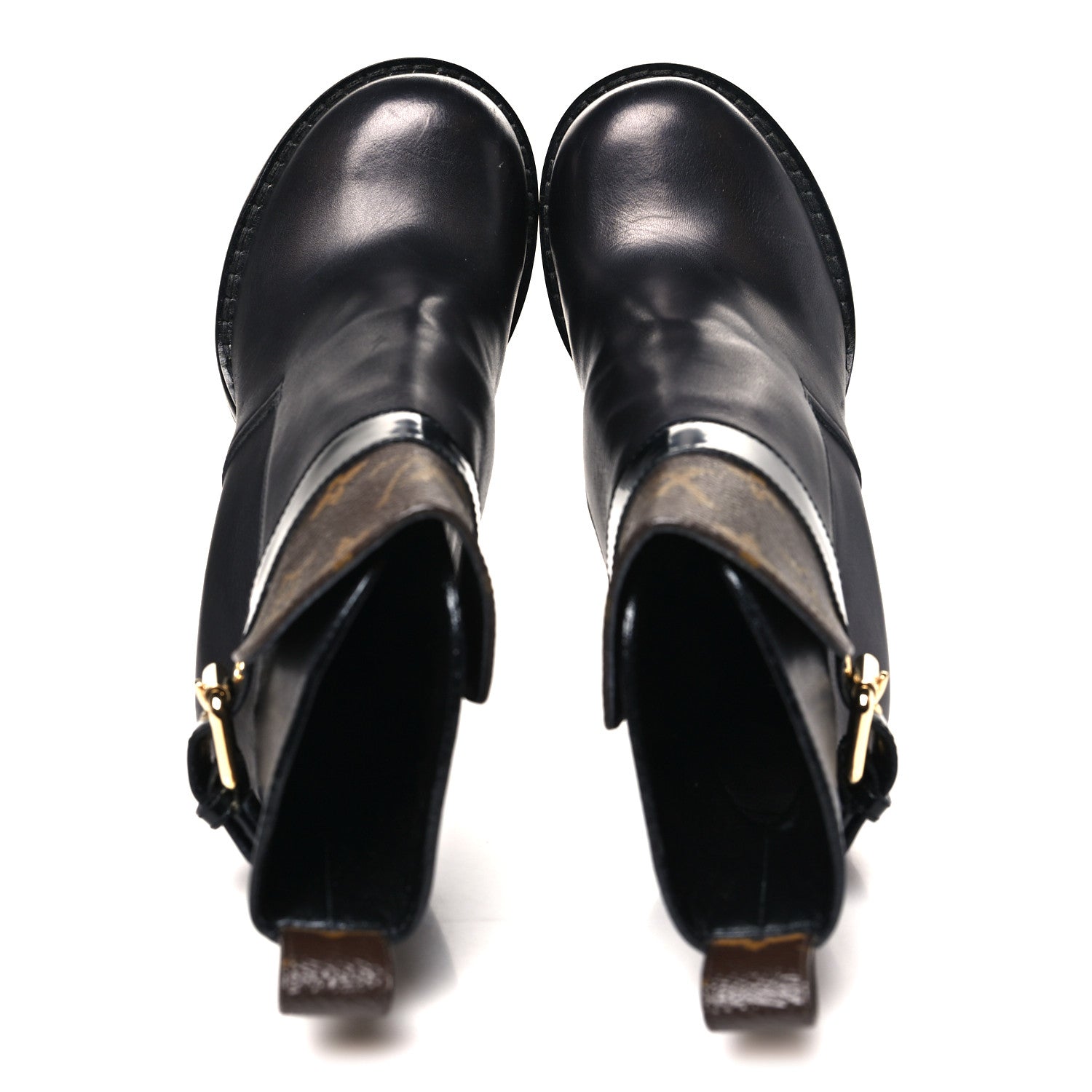 Louis Vuitton Calfskin Monogram Star Trail Ankle Boots 37 Black 2 of 9