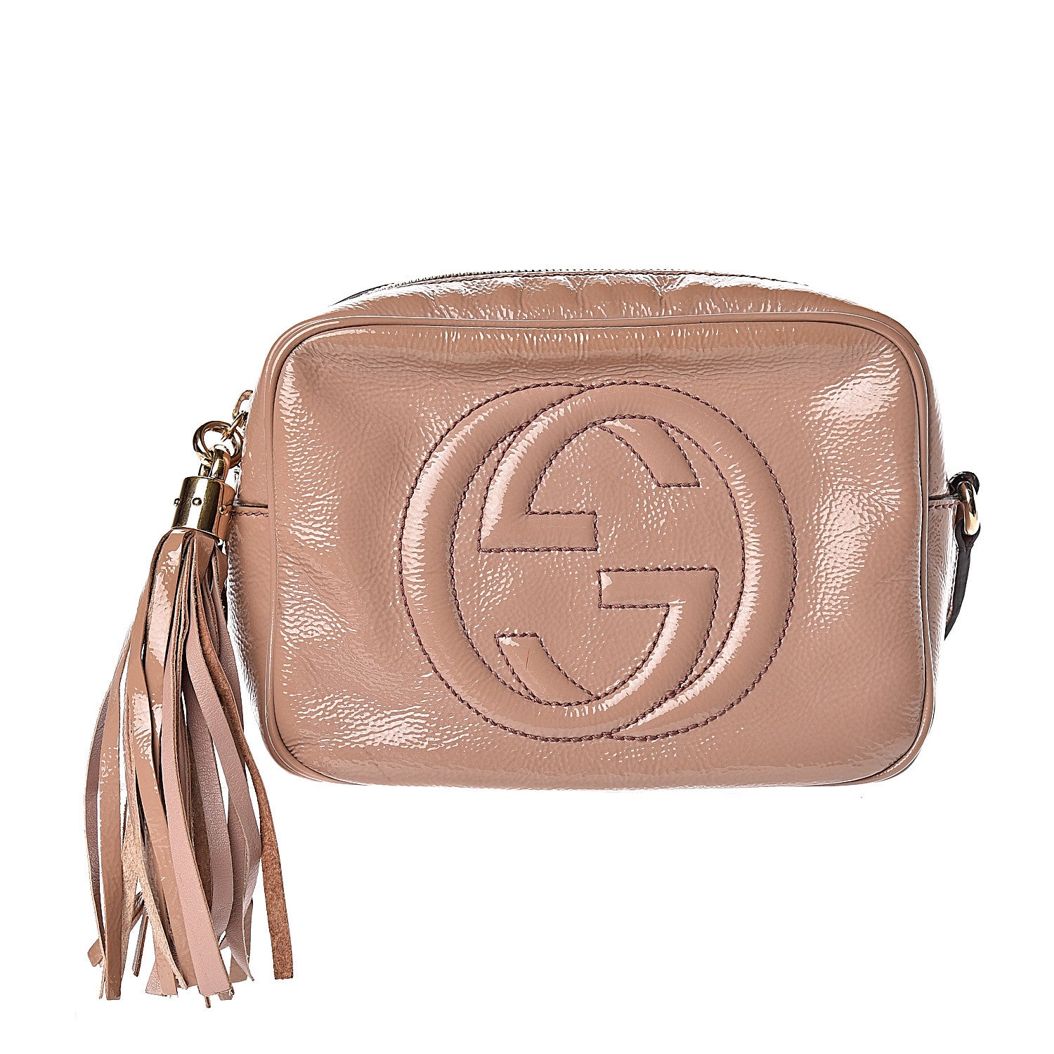 Gucci Vernice Naplack Small Soho Disco Bag Dark Cipria 1 of 14