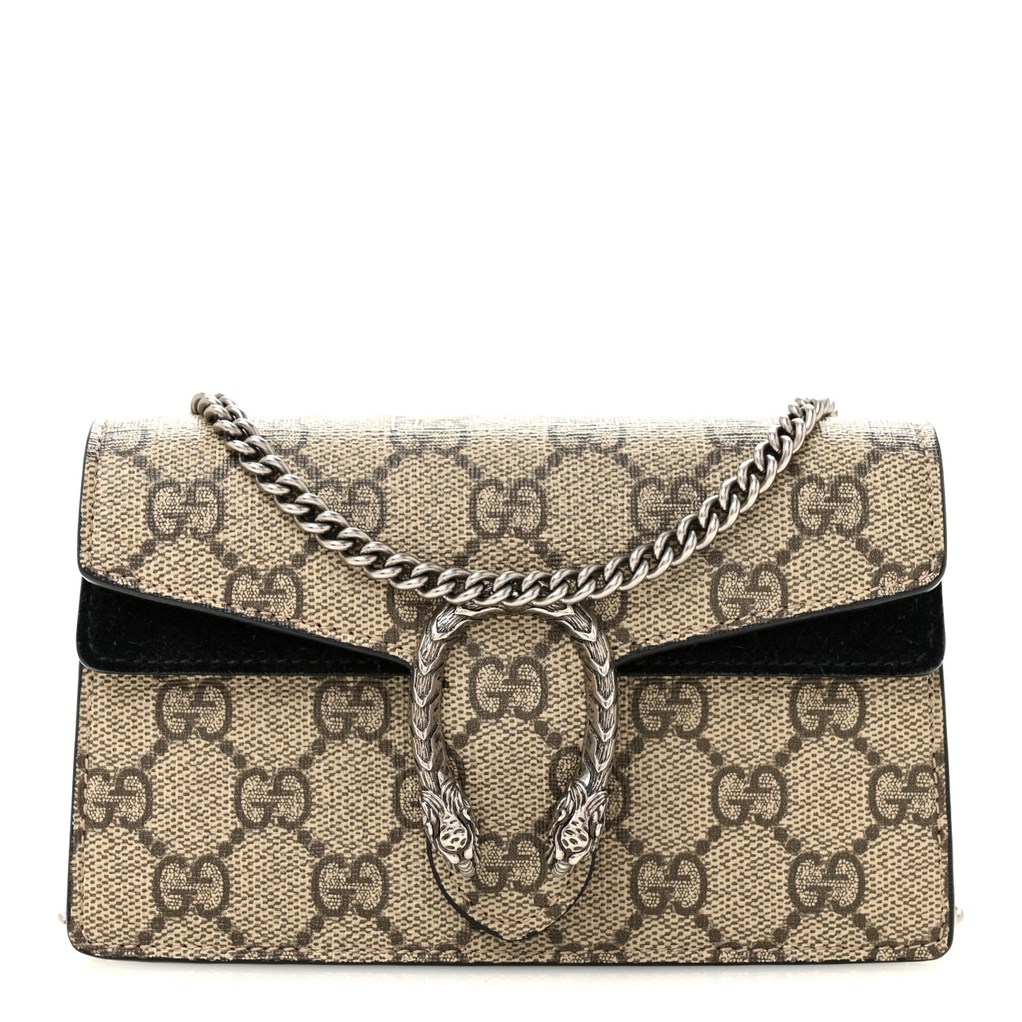 GG Supreme Monogram Super Mini Dionysus Shoulder Bag Black