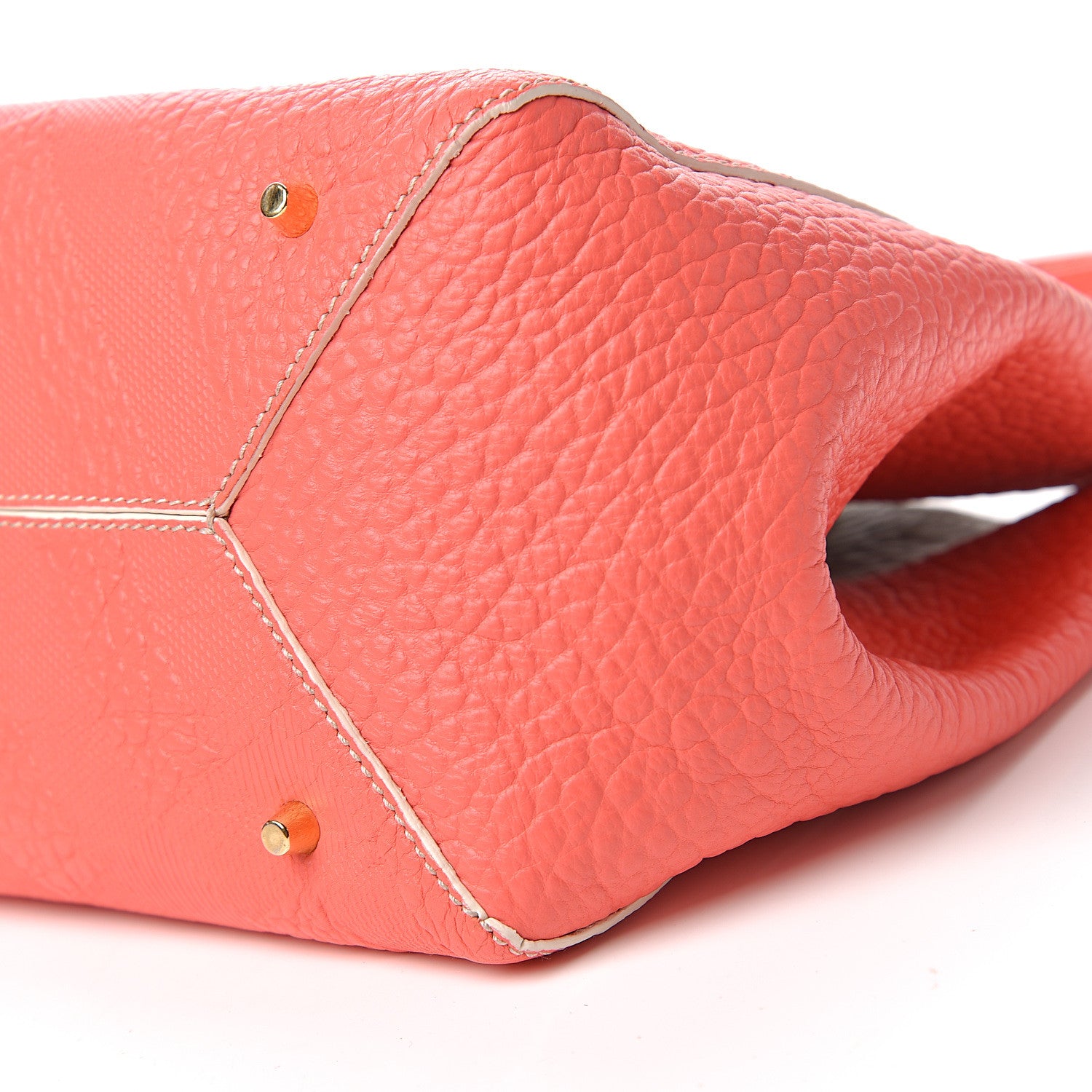 Burberry Signature Grain Calfskin Check Embossed Small Canterbury Tote Rose Pink 8 of 9