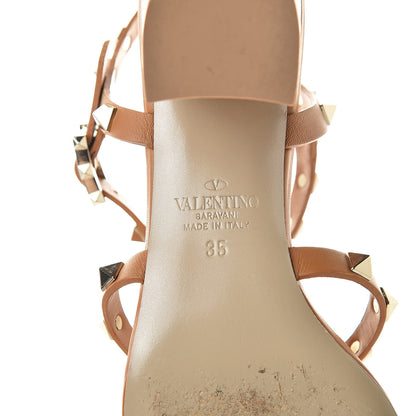 Valentino Garavani Calfskin Rockstud 60mm City Sandals 35 Light Cuir 7 of 9