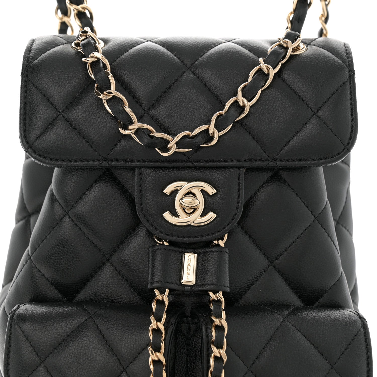 Chanel Caviar Quilted Pockets Backpack Black 8 of 12
