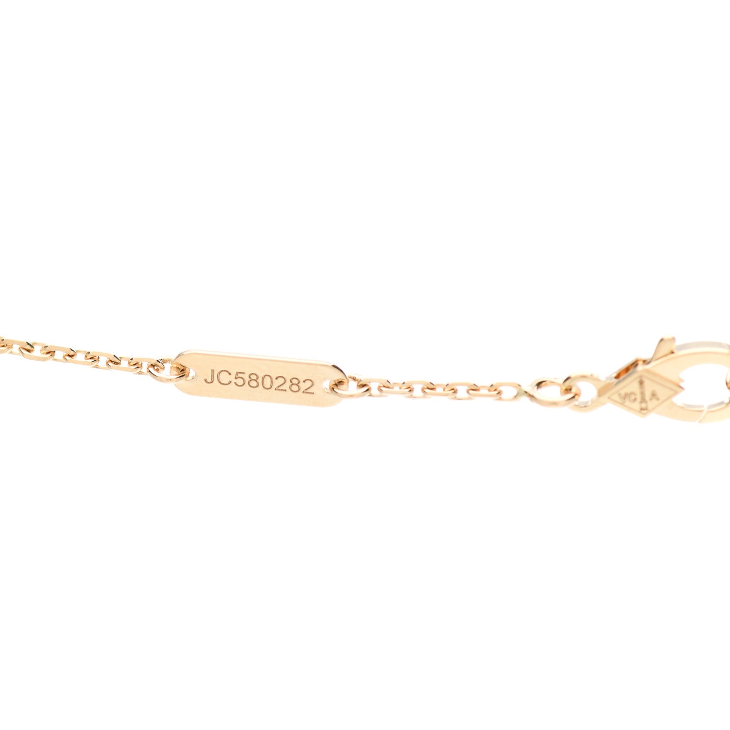 18K Yellow Gold Mother of Pearl Vintage Alhambra Pendant Necklace