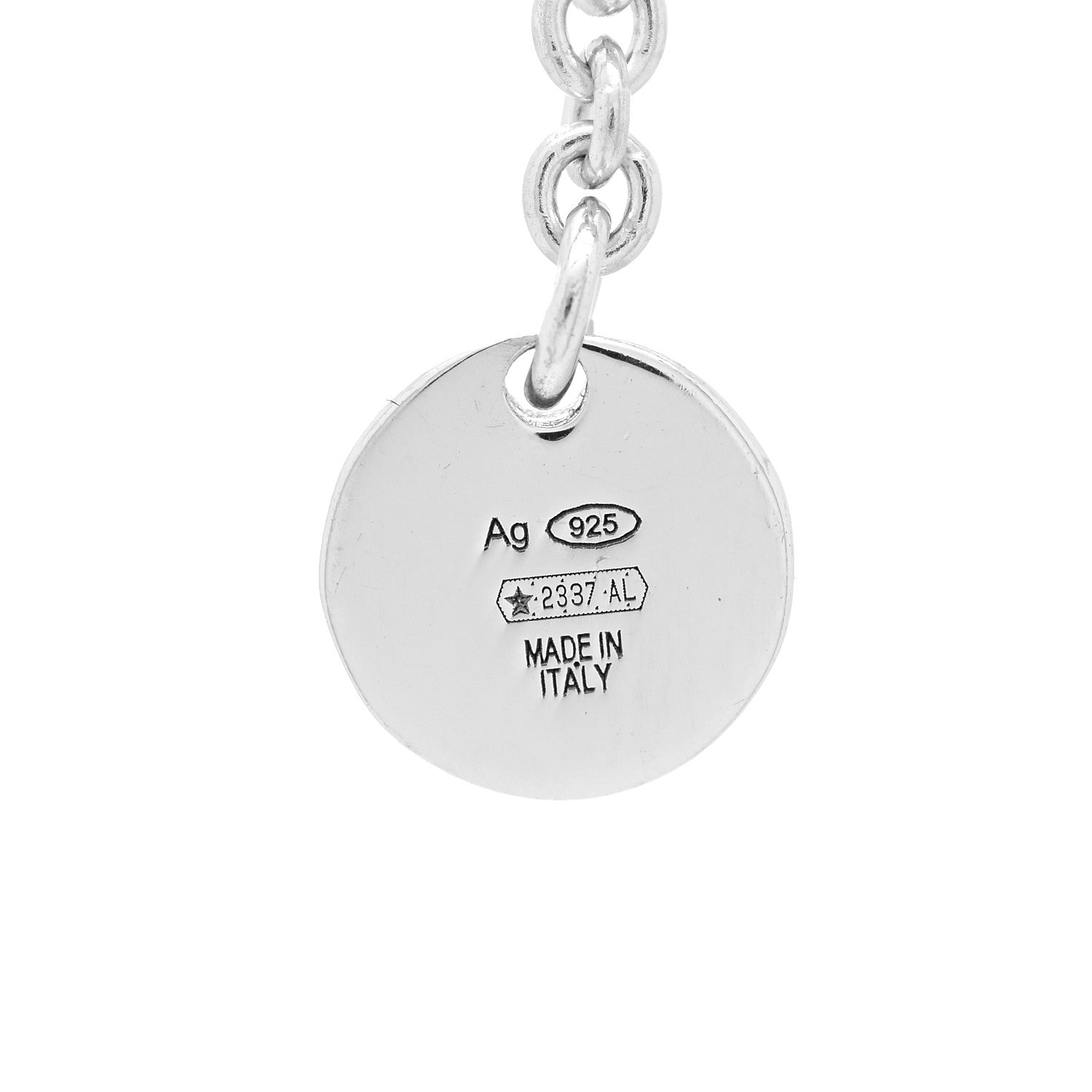 Bulgari Sterling Silver Ceramic Save The Children Pendant Necklace 5 of 5