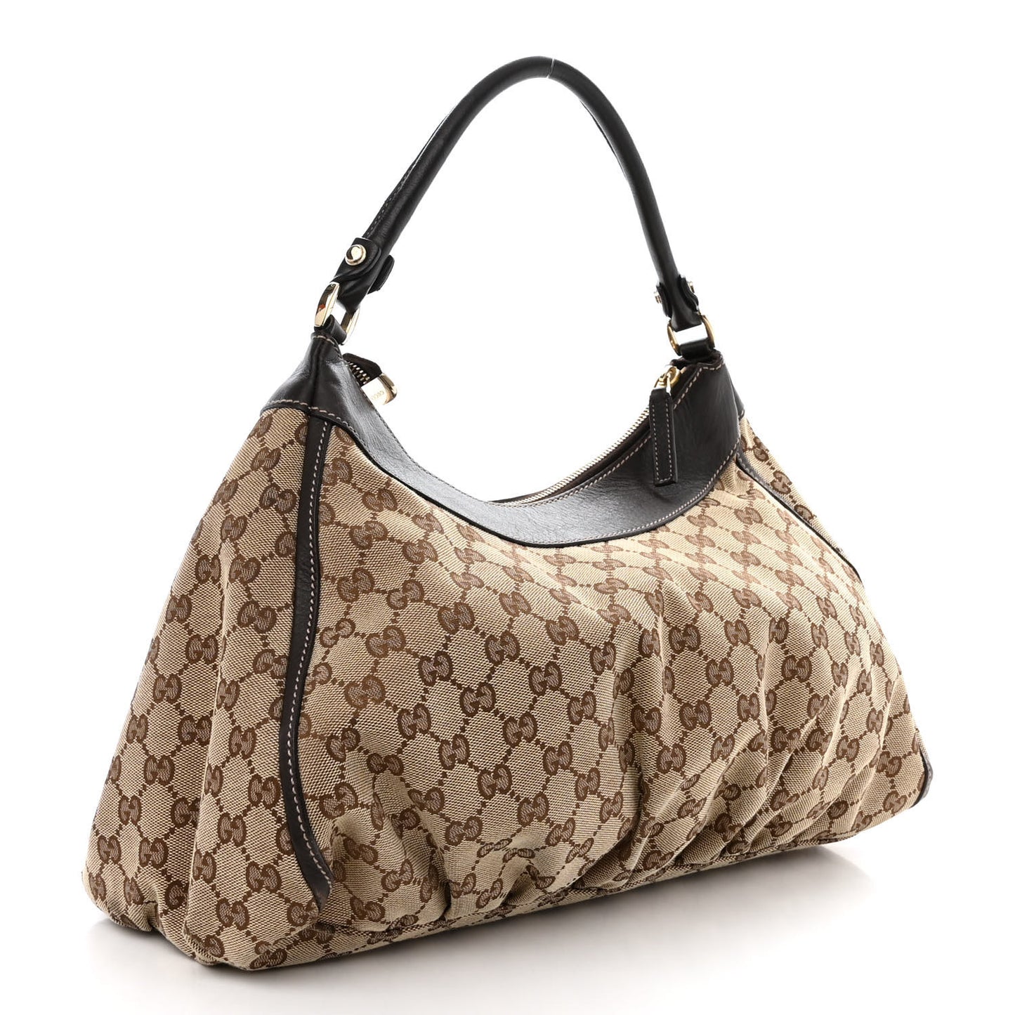 Monogram Large D Gold Hobo Dark Brown