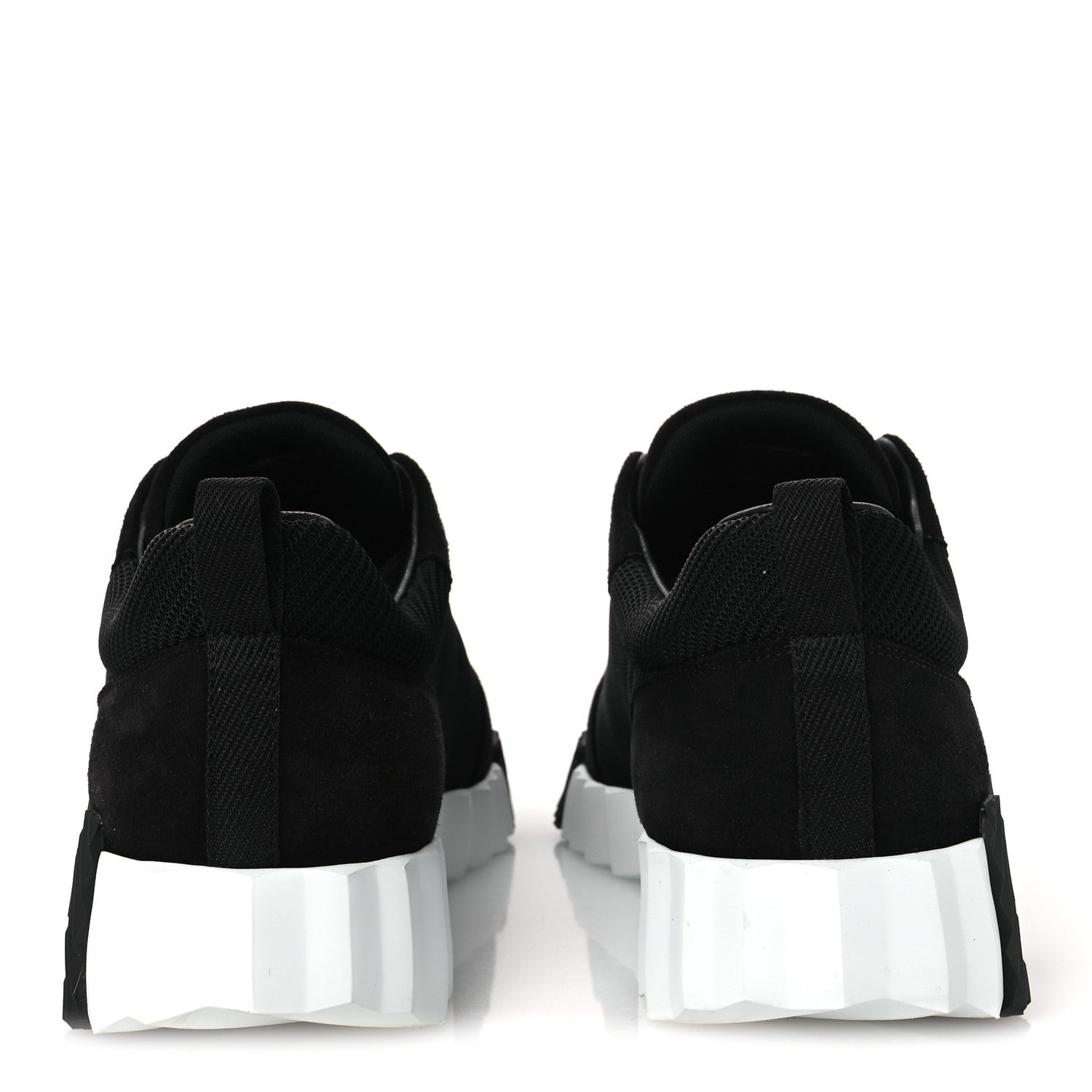 Hermes Textured Mesh Suede Goatskin Bouncing Sneakers 40 Black 6 of 11