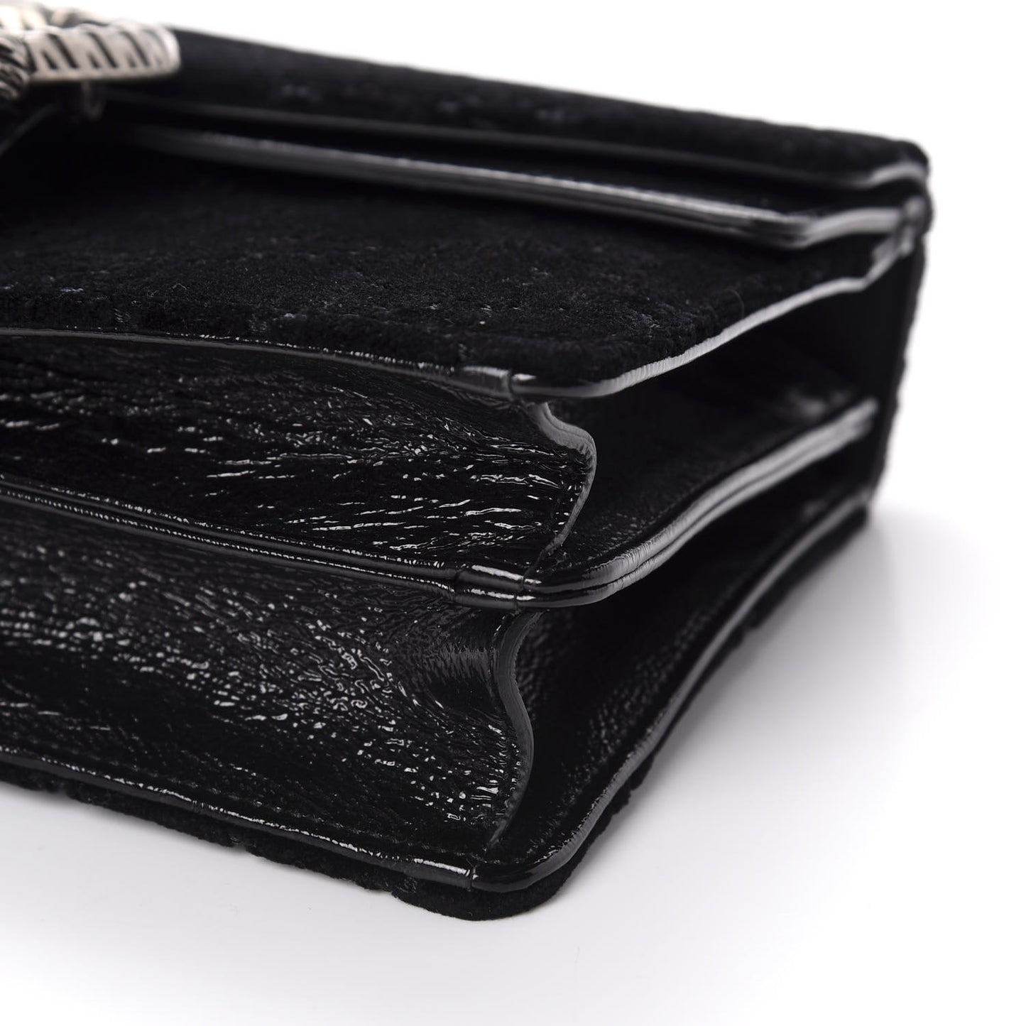 Velvet GG Monogram Small Dionysus Shoulder Bag Black