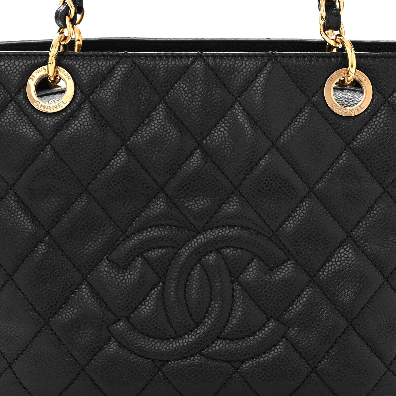 Chanel Caviar Quilted Petit Timeless Shopping Tote PTT Black 8 of 12