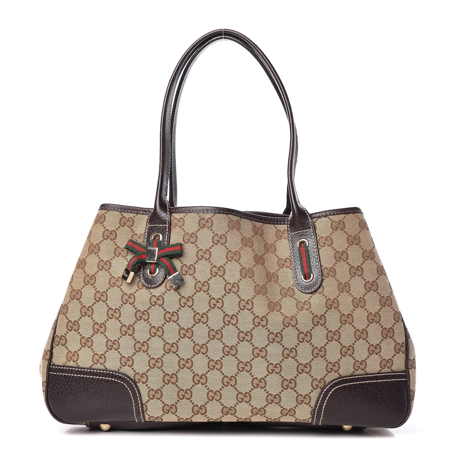 Gucci Monogram Medium Princy Tote Dark Brown 1 of 20