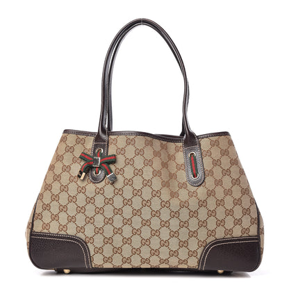 Gucci Monogram Medium Princy Tote Dark Brown 1 of 20