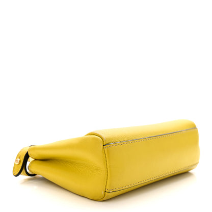 Fendi Shiny Nappa Micro Peekaboo Iconic Satchel Lime 4 of 12