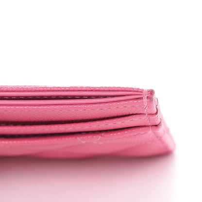 Chanel Caviar Quilted Card Holder Pink 10 of 10