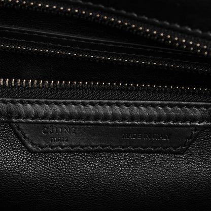Celine Smooth Calfskin Shrunken Lambskin Mini Bi-Color Luggage Black White 7 of 9