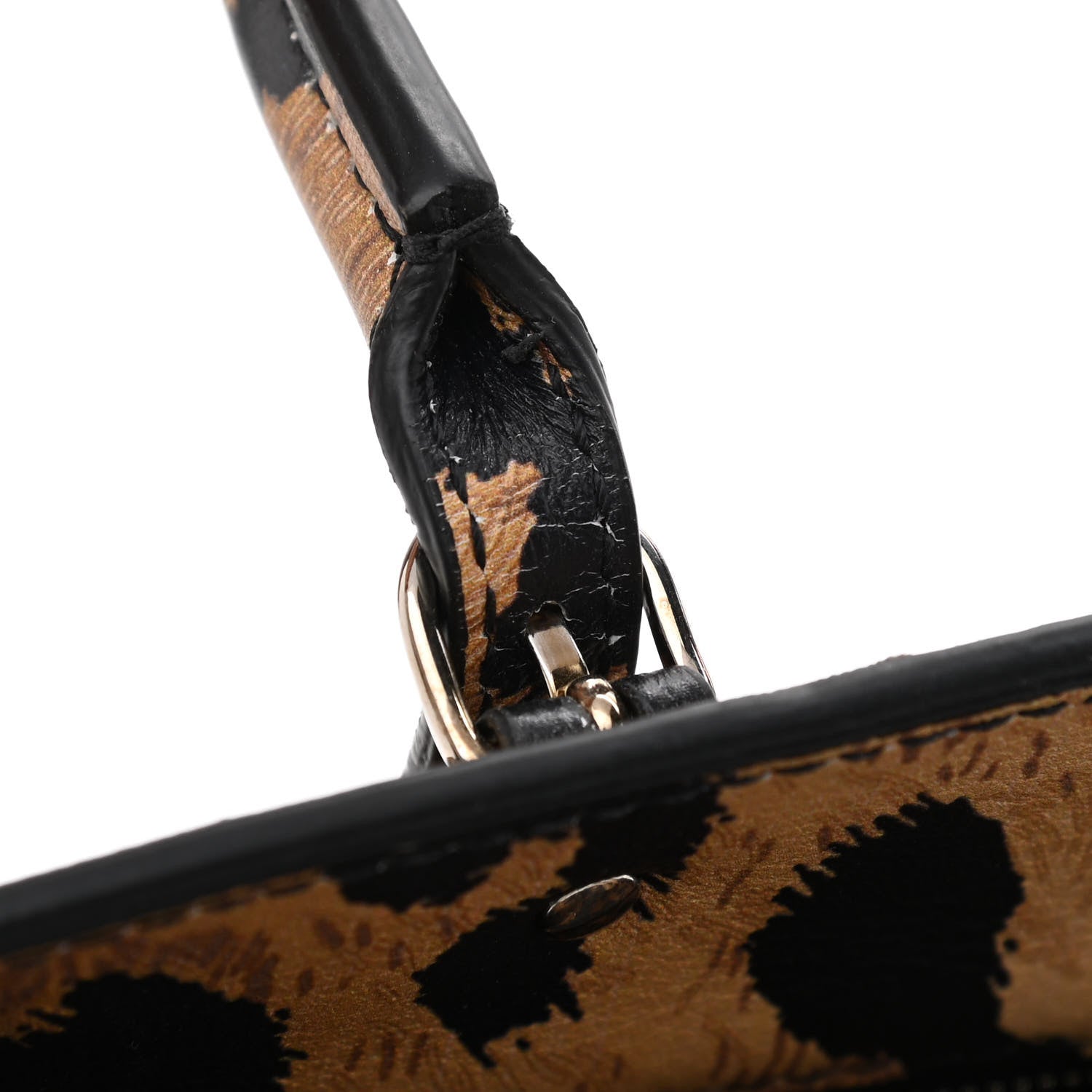 Balenciaga Grained Calfskin Leopard Print Papier Mini A4 Zip Around Tote Beige 12 of 15