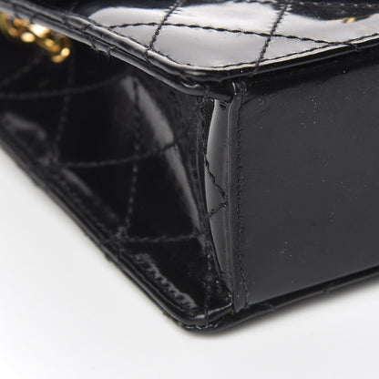 Chanel Glazed Calfskin Quilted Mini Square Flap Black 9 of 14