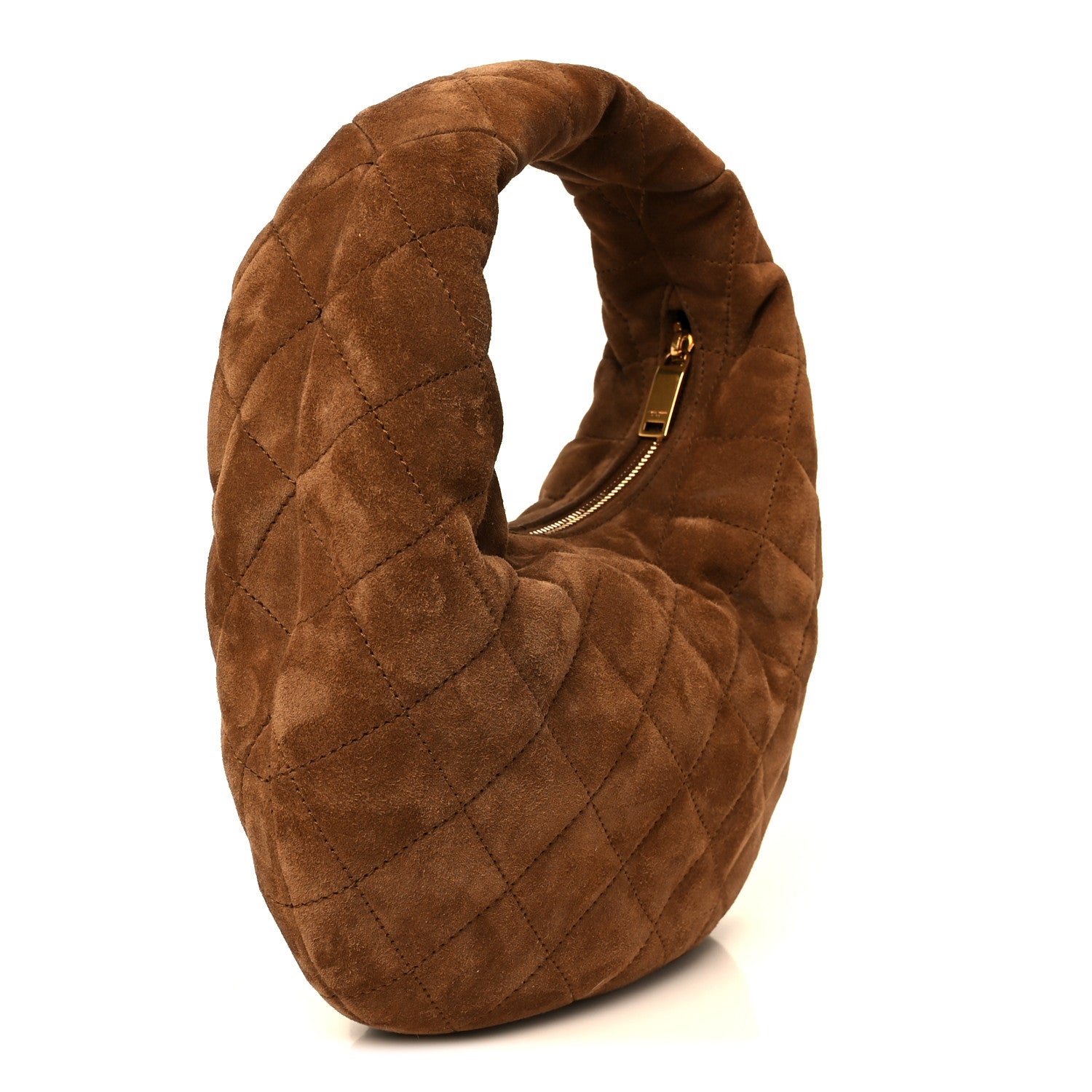 Saint Laurent Suede Quilted Icarino Bag Cognac 3 of 9