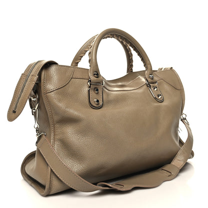 Balenciaga Chevre Silver Metallic Edge Hardware City Beige Dune Argille 4 of 16