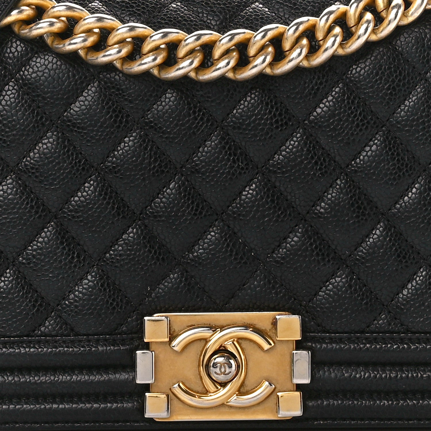 Chanel Caviar Quilted Medium Boy Flap Black 8 of 12