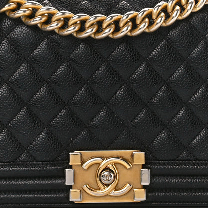 Chanel Caviar Quilted Medium Boy Flap Black 8 of 12