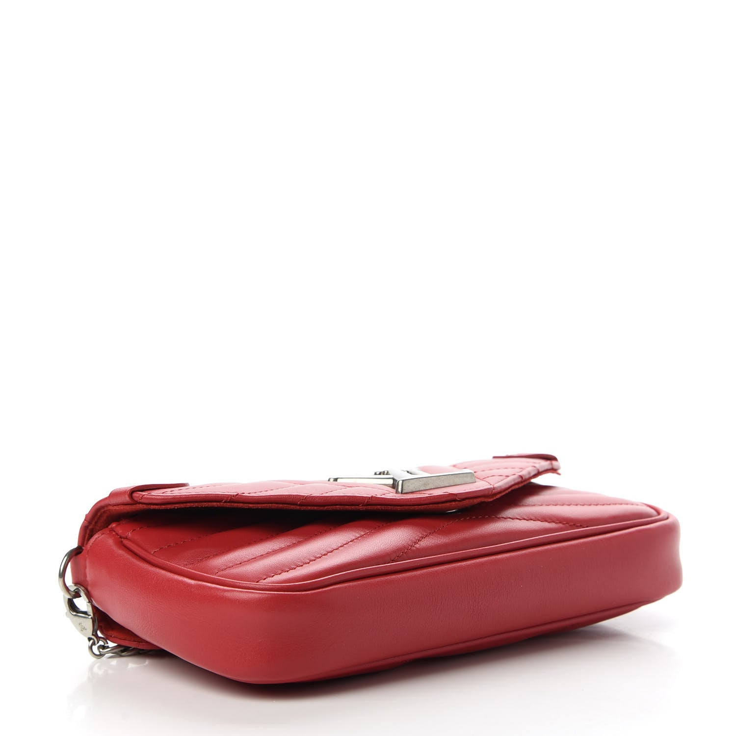 Louis Vuitton Calfskin New Wave Chain Pochette Scarlet 4 of 10