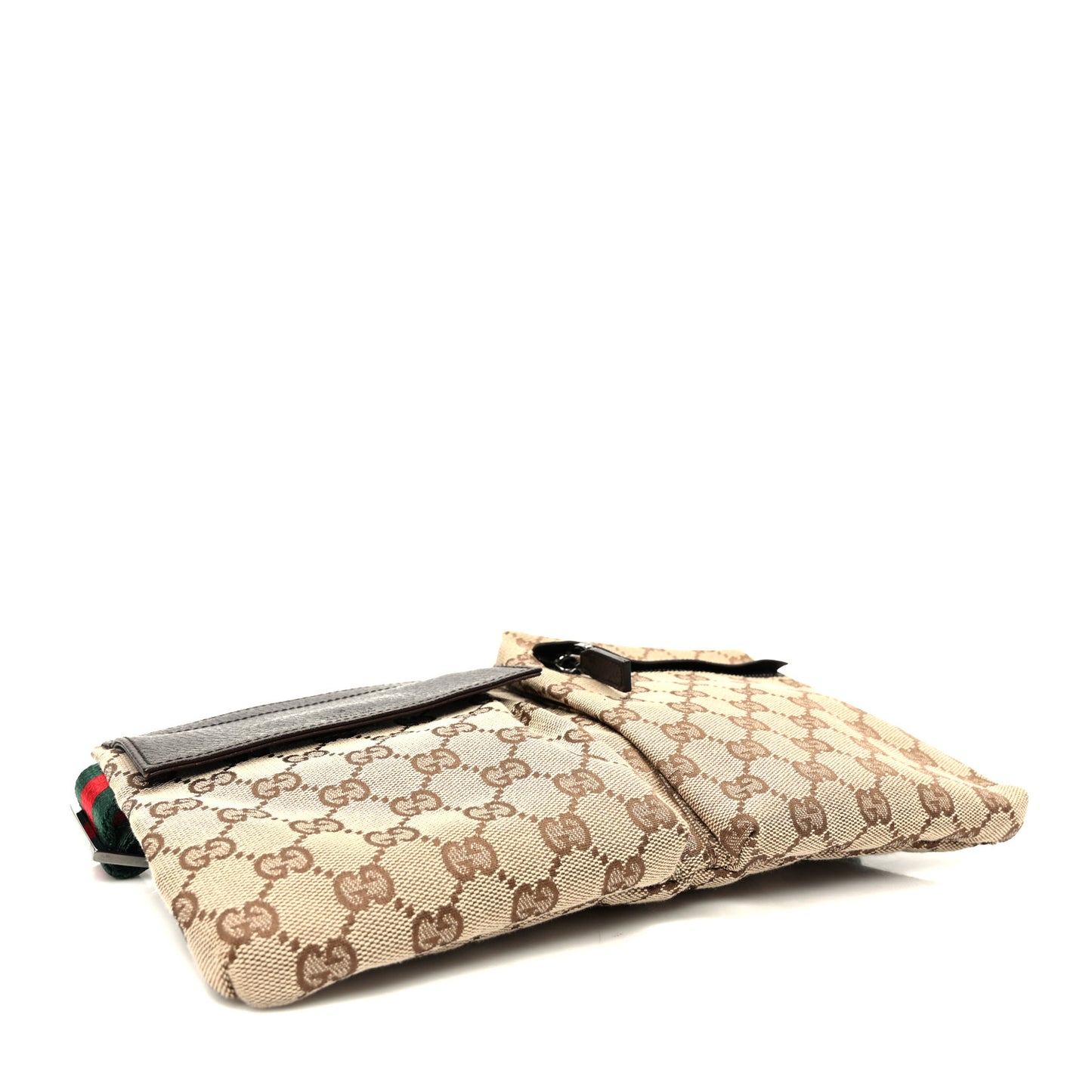 Monogram Web Belt Bag Dark Brown