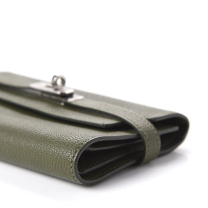 Hermes Chevre Mysore Medium Kelly Wallet Vert Veronese 12 of 16