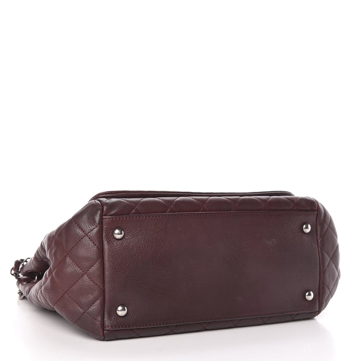 Calfskin Quilted Istanbul Accordion Flap Burgundy