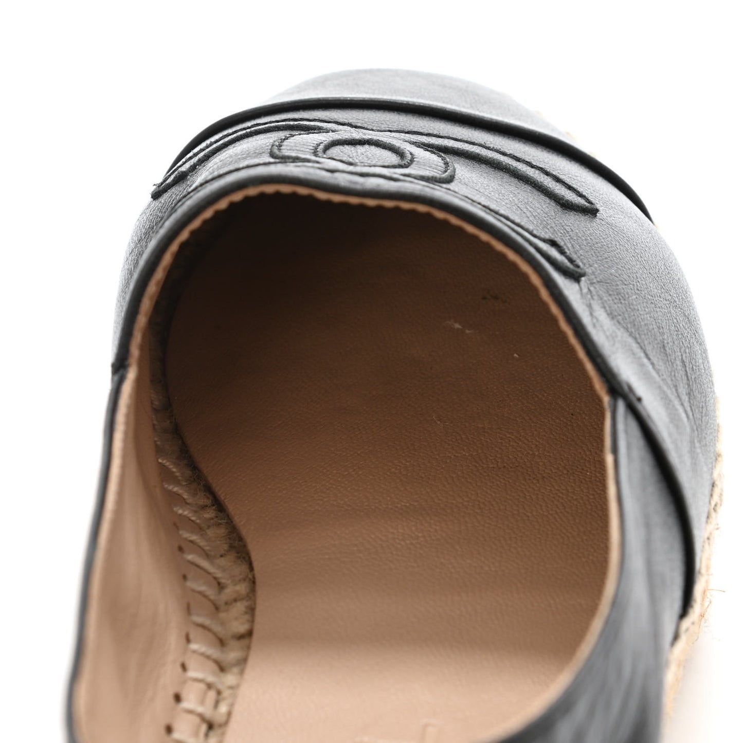 Lambskin CC Espadrilles 35 Black