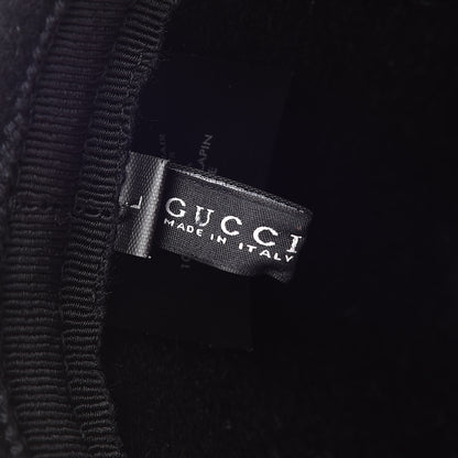 Gucci Felt Horsebit Fedora Hat L Black 5 of 6