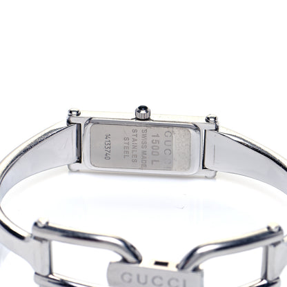 Gucci Stainless Steel Diamond Pink Mother of Pearl 12mm 1500L Horsebit Quartz Watch 4 of 5