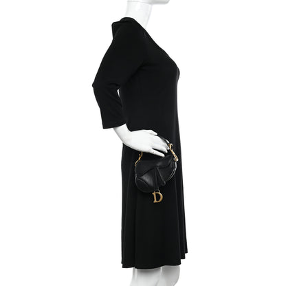 Christian Dior Goatskin Micro Saddle Bag Black 2 of 10