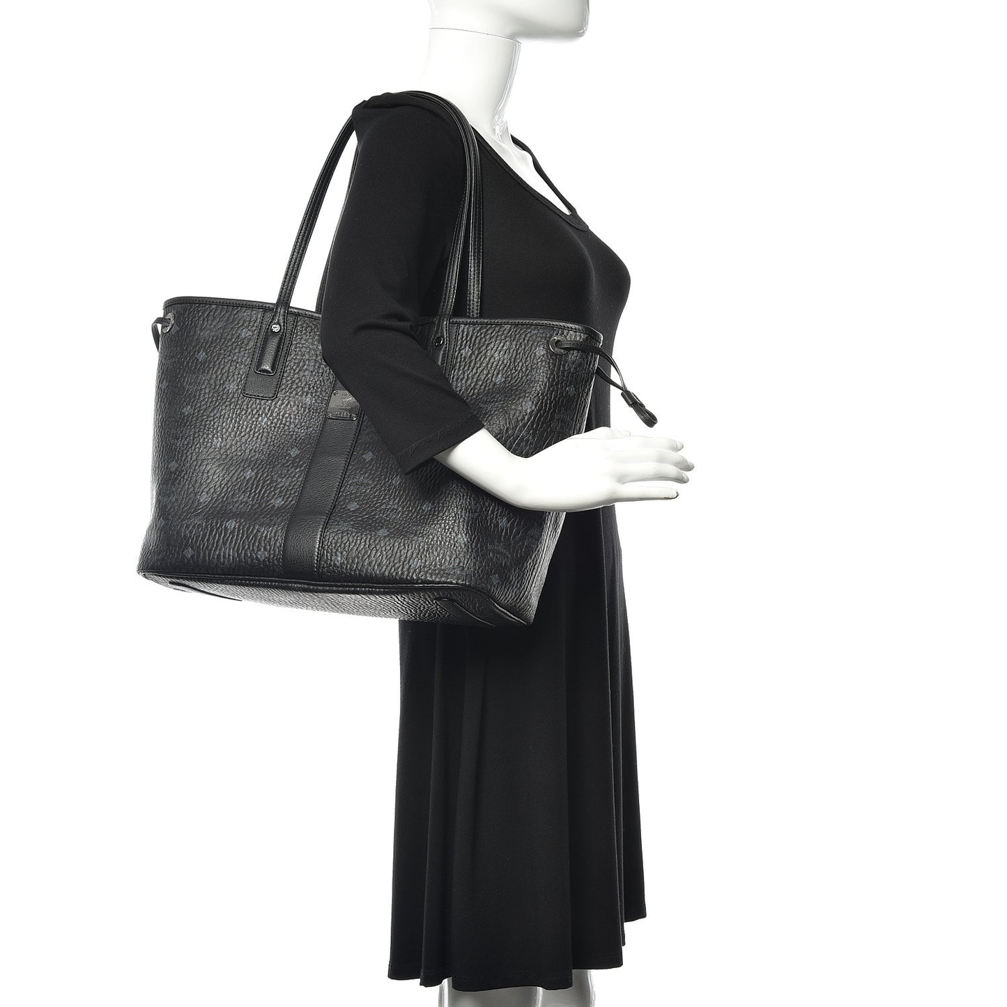 Visetos Medium Liz Reversible Shopper Tote Black
