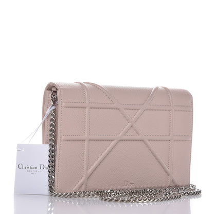 Christian Dior Grained Calfskin Diorama Wallet on Chain Pouch Rose Poudre 3 of 7