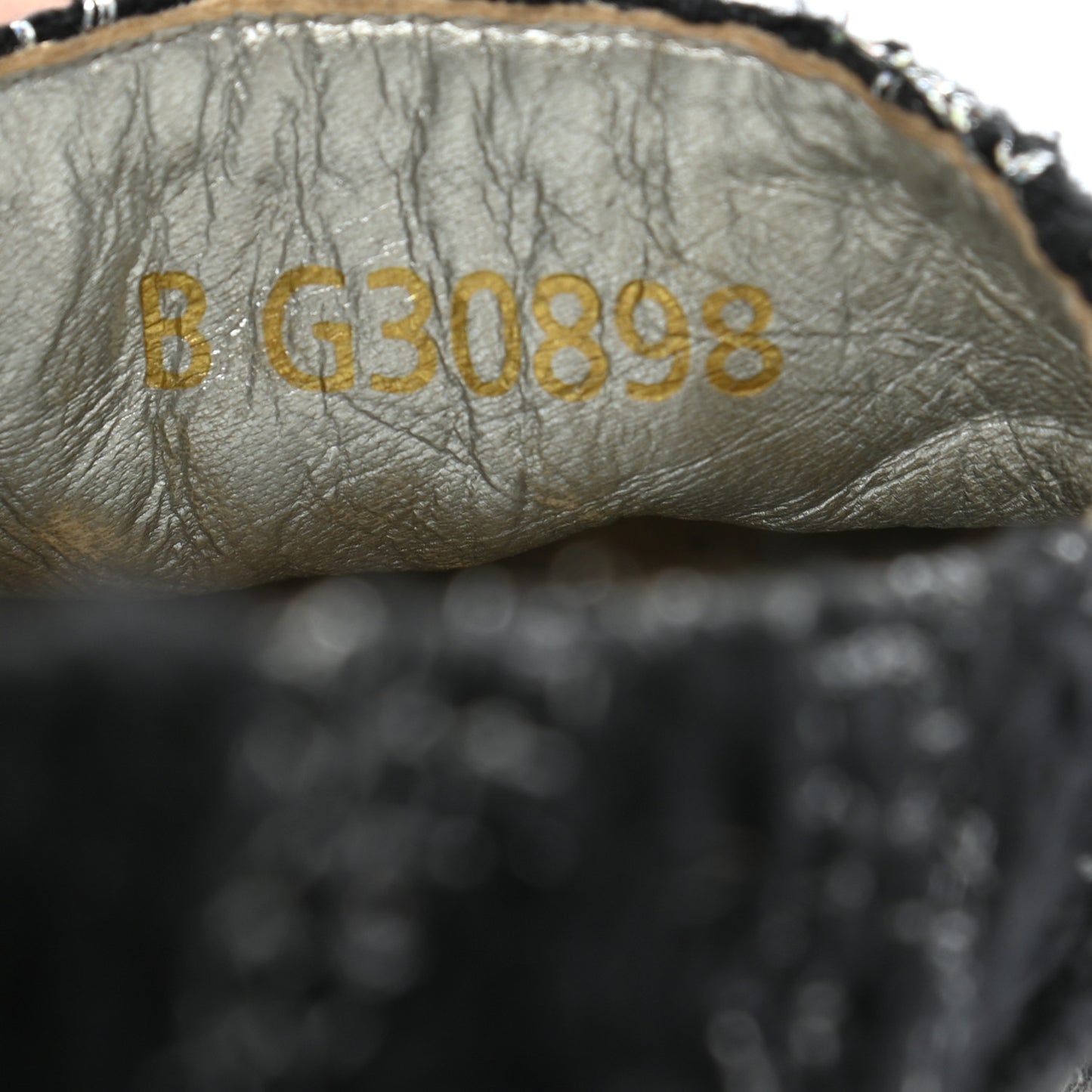 Tweed Lambskin CC Espadrilles 37 Black Silver