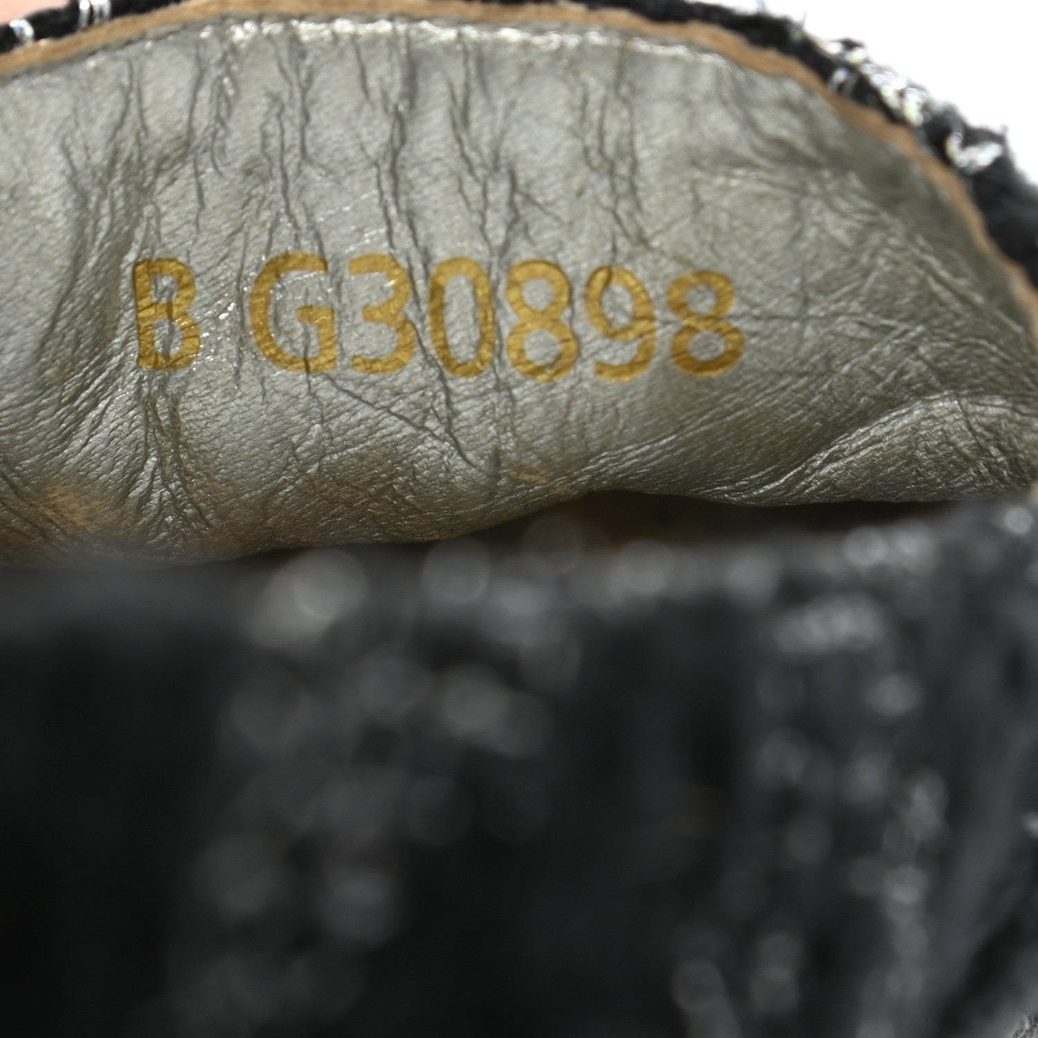Chanel Tweed Lambskin CC Espadrilles 37 Black Silver 8 of 15