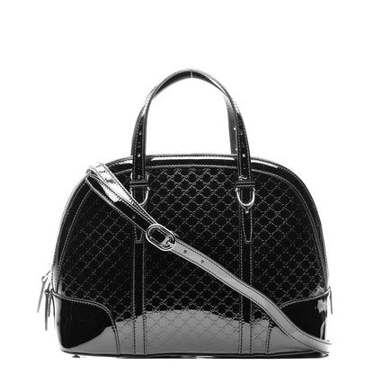 Gucci Patent Microguccissima Small Nice Top Handle Dome Bag Black 1 of 10