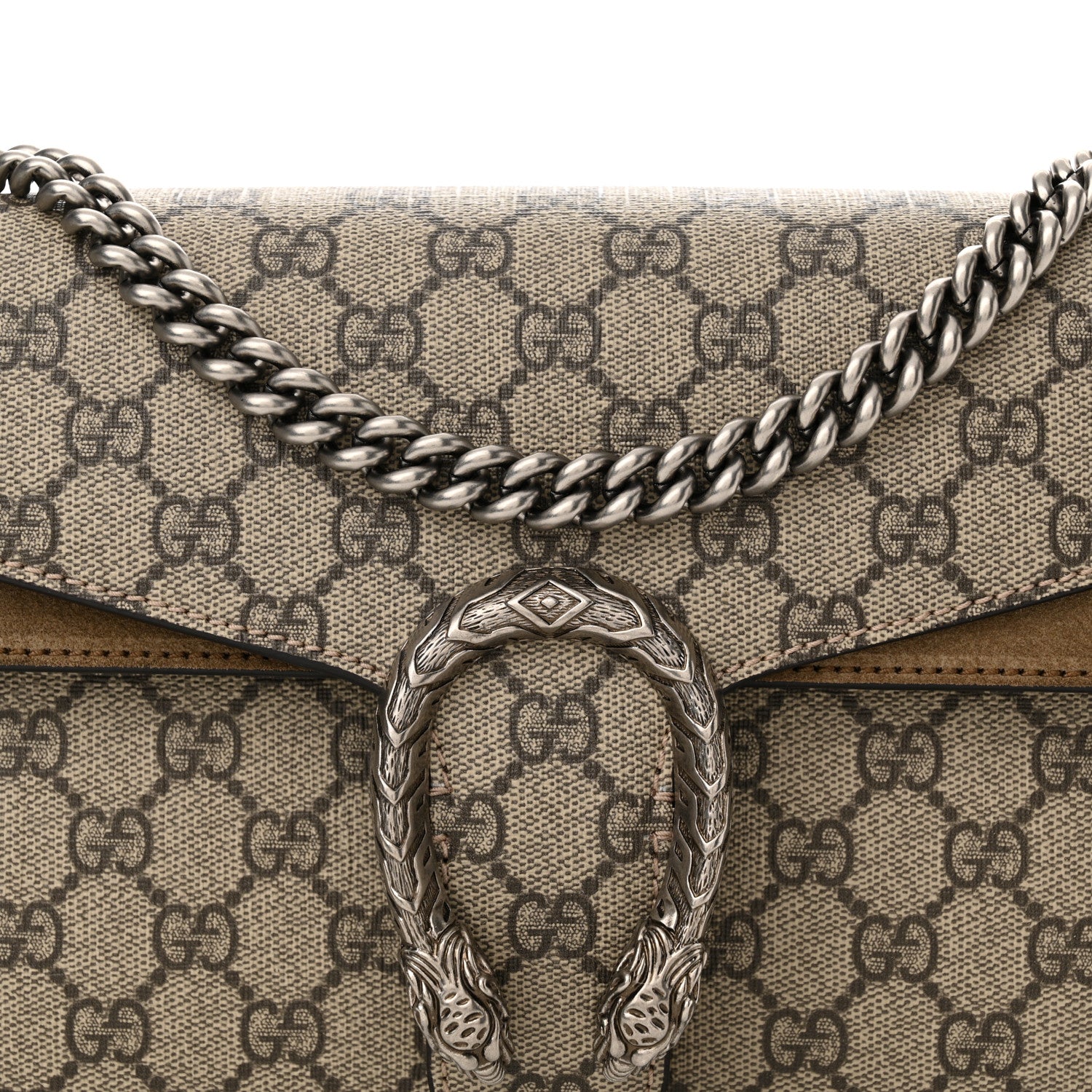 Gucci GG Supreme Monogram Small Dionysus Shoulder Bag Taupe 8 of 12
