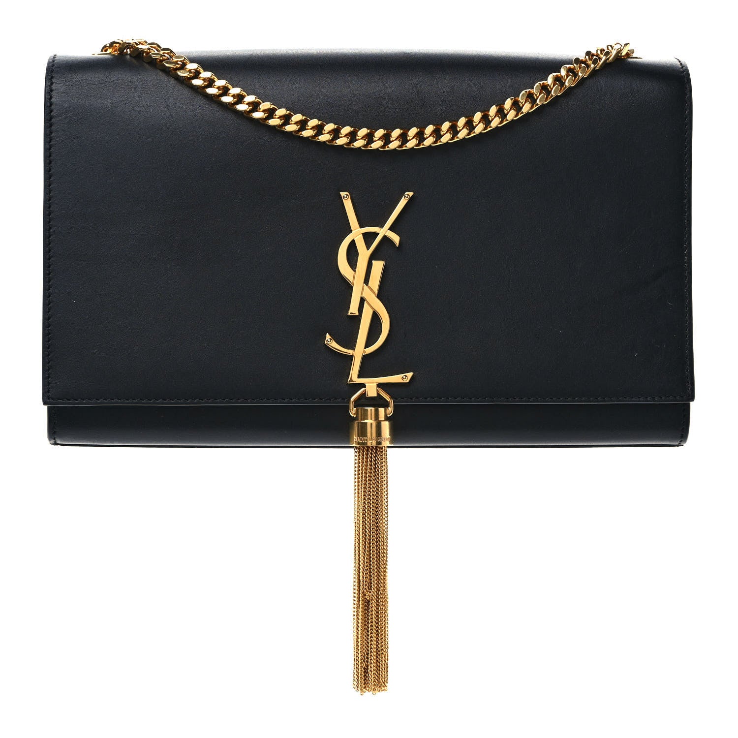 Saint Laurent Smooth Calfskin Medium Classic Monogram Kate Tassel Satchel Black 1 of 9
