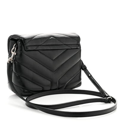Saint Laurent Calfskin Y Quilted Monogram Toy Loulou Crossbody Bag Black 3 of 13