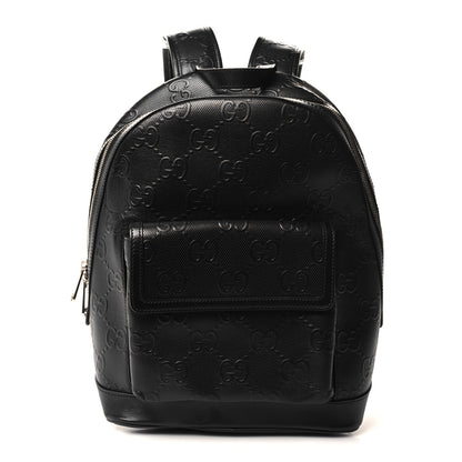 Gucci Calfskin GG Tennis Embossed Backpack Black 1 of 10