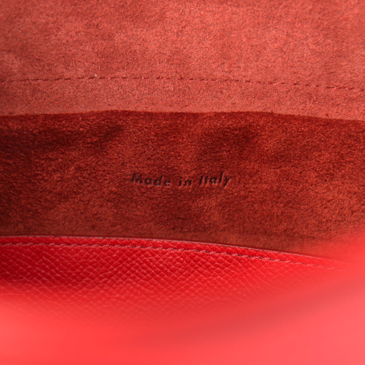 Grained Calfskin Micro Belt Bag Bright Red