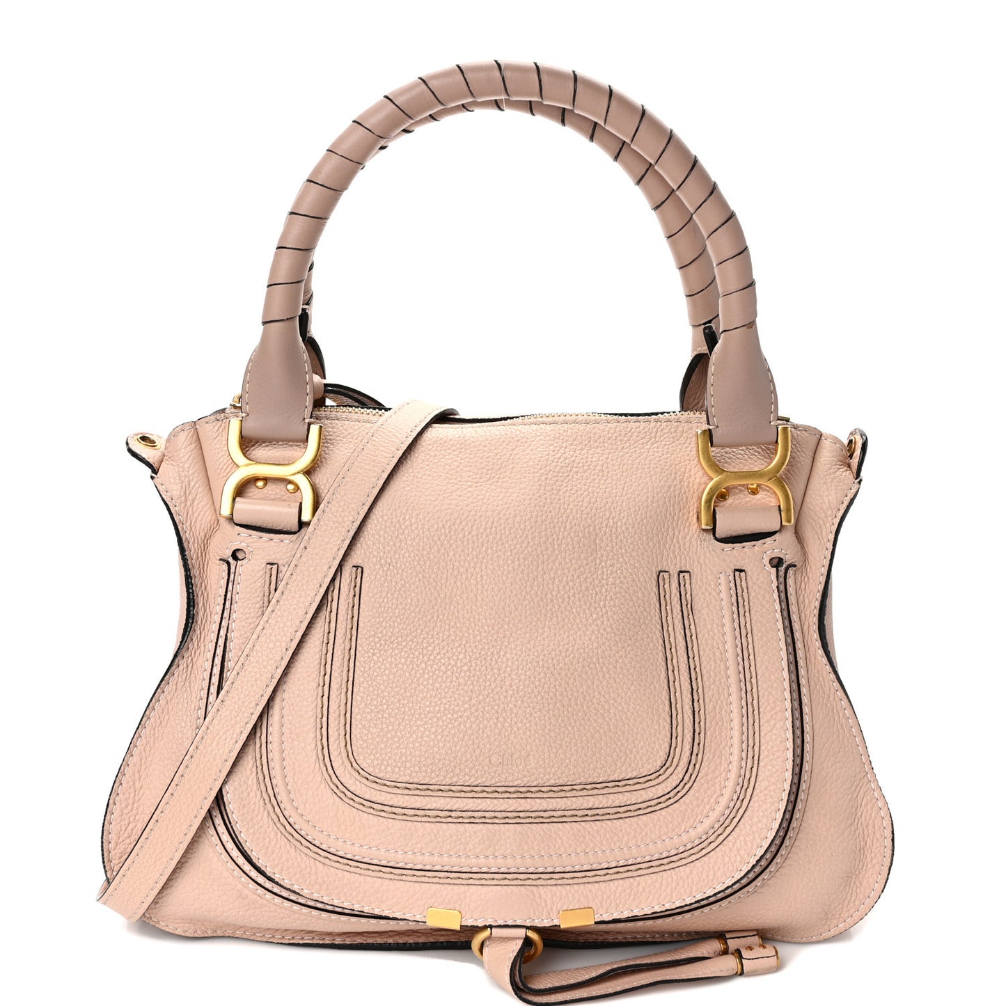 Calfskin Medium Marcie Satchel Blush Nude