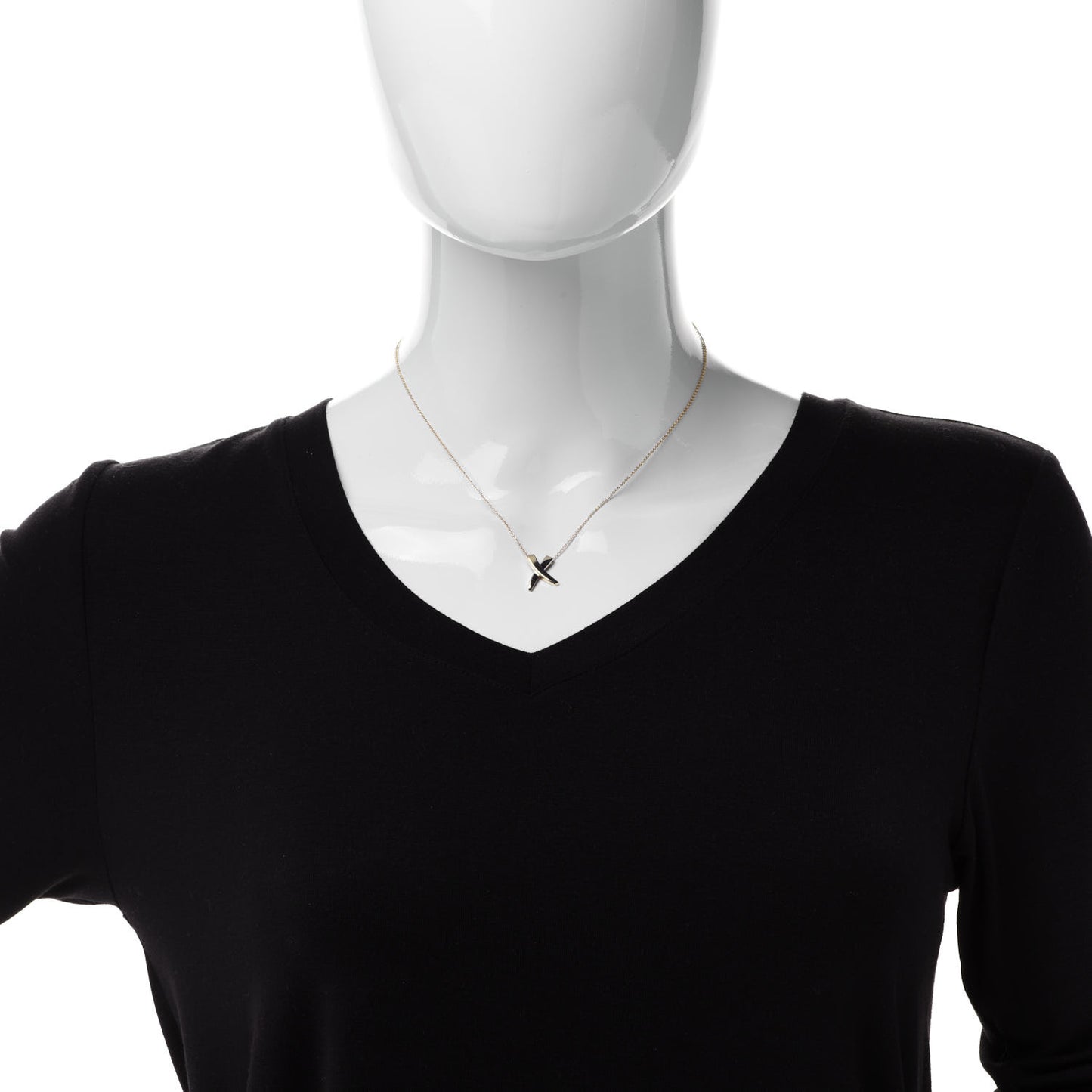 18K Yellow Gold Paloma Picasso Graffiti X Pendant Necklace