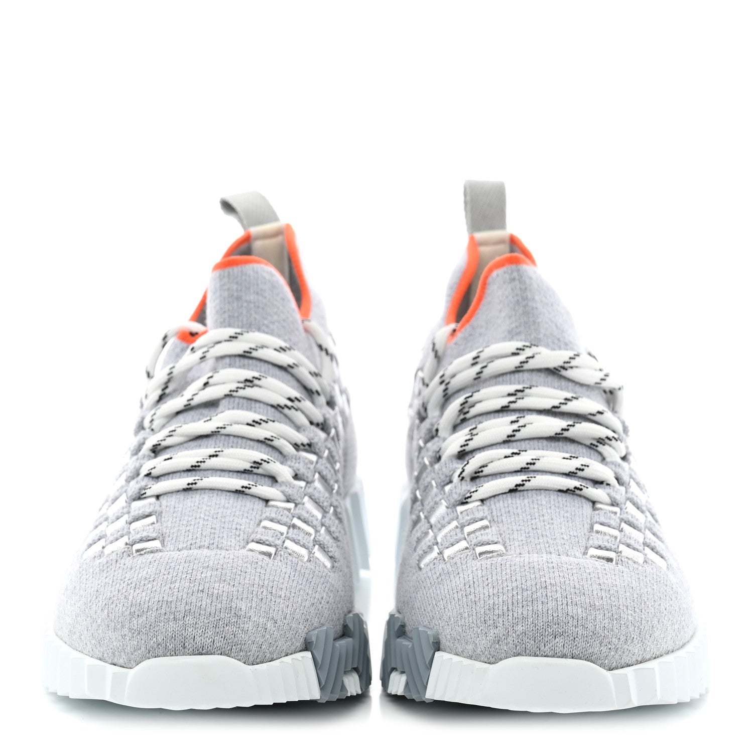 Hermes Knit Womens Flex Bolduc Sneakers 37.5 Gris Silex 2 of 10