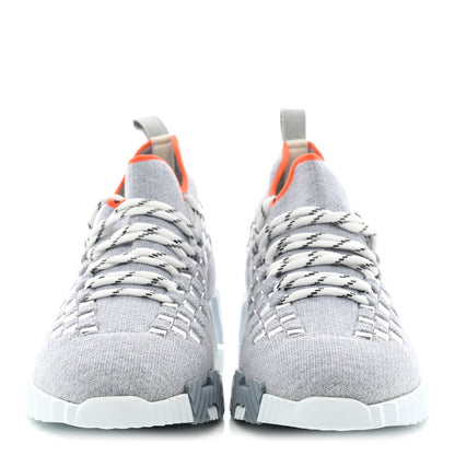 Hermes Knit Womens Flex Bolduc Sneakers 37.5 Gris Silex 2 of 10
