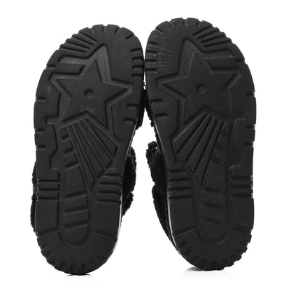 Christian Dior Shearling Dioract 10mm Sandals 38 Black 5 of 8
