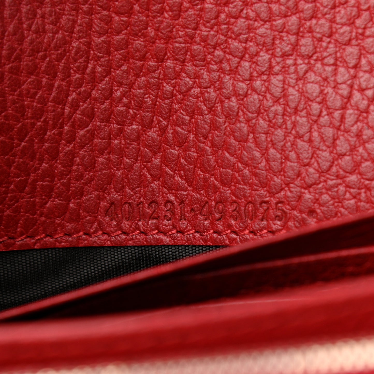 Calfskin Mini Dionysus Chain Wallet Hibiscus Red