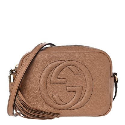 Gucci Pebbled Calfskin Small Soho Disco Bag Camelia 1 of 13