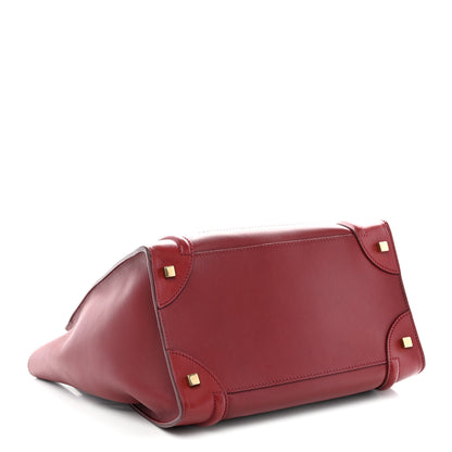 Celine Smooth Calfskin Mini Luggage Red 4 of 9