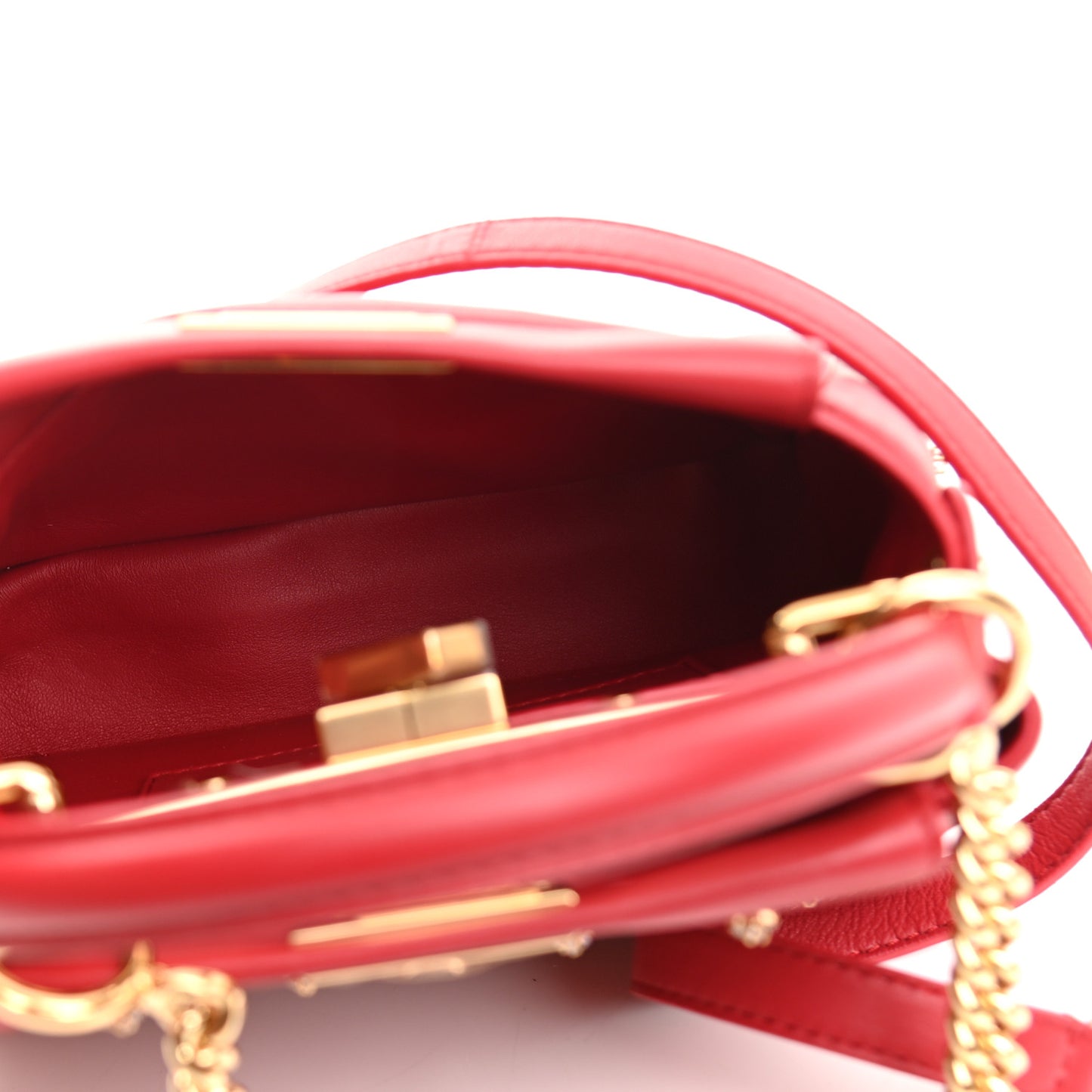 Nappa Crystal Stars Studded XS Peekaboo Iconic Satchel Fragola